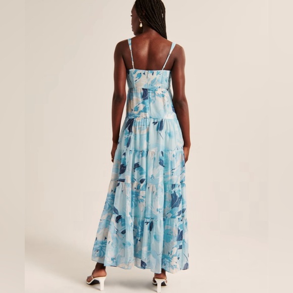 Abercrombie & Fitch Blue Floral Maxi Dress, size S - Picture 4 of 14